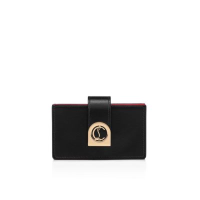Porta Tarjetas Elisa Accordeon Christian Louboutin Mujer - Negros/Dorados - 1190842Y214
